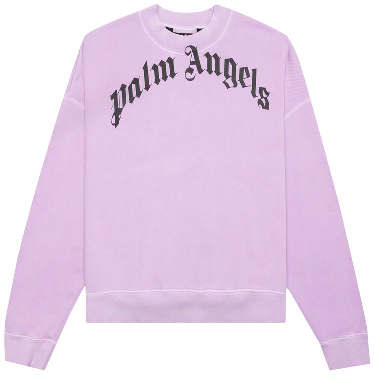 Palm Angels GD Curved Logo Crewneck LilacBlack