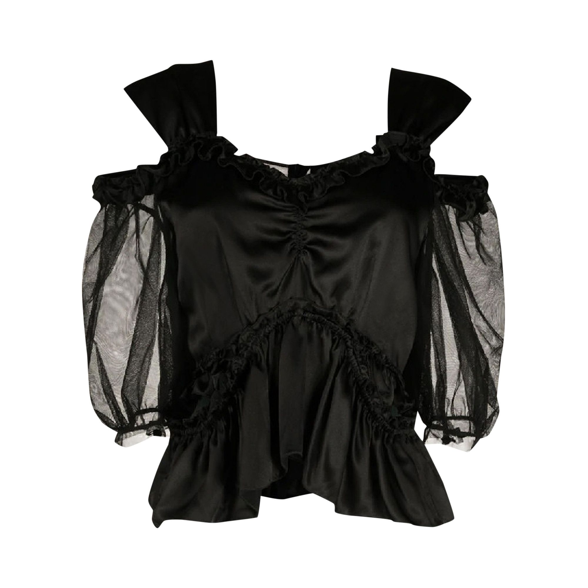 Simone Rocha Black Puff Sleeve T-Shirt