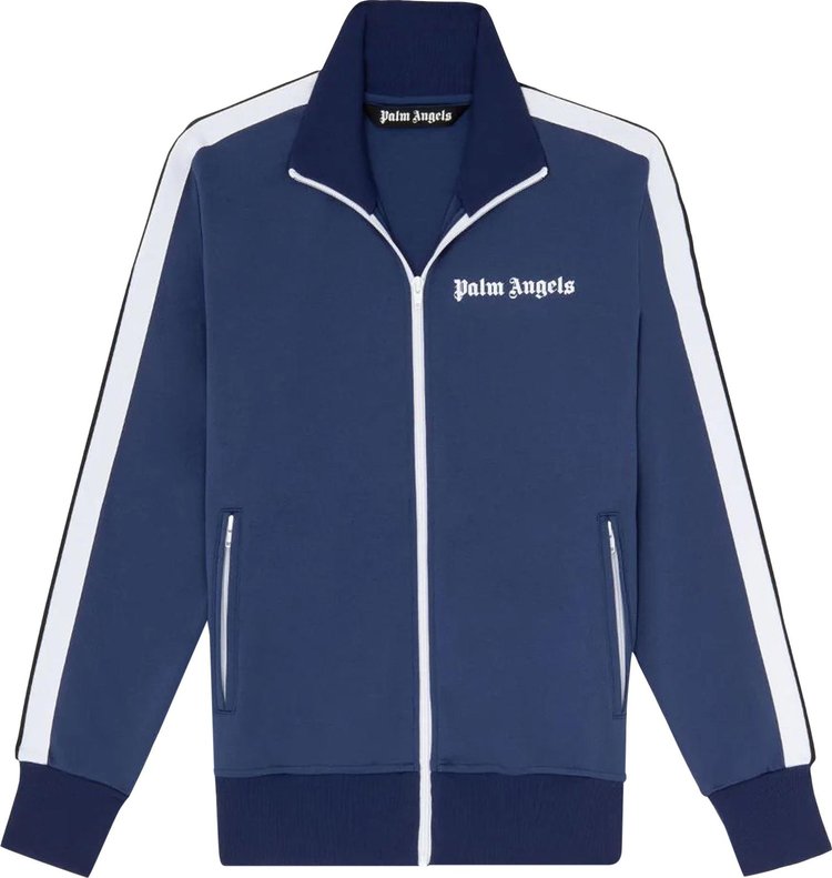 Palm Angels Classic Track Jacket 'Navy Blue/White'