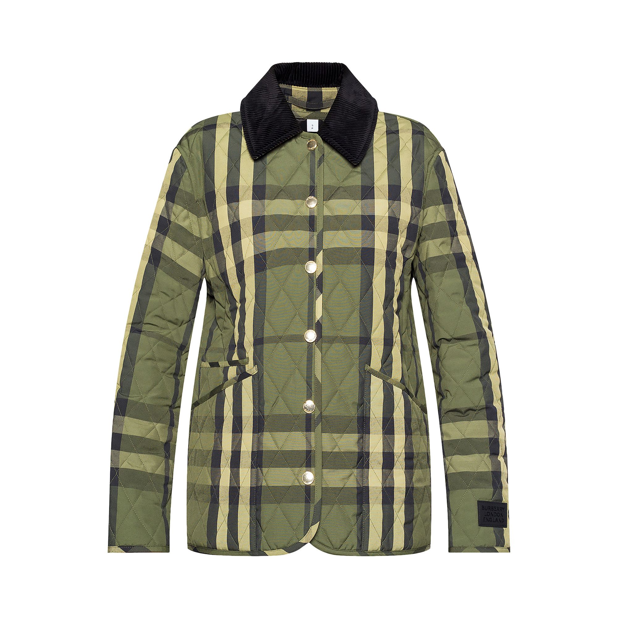 Burberry green quilted jacket new arrivals