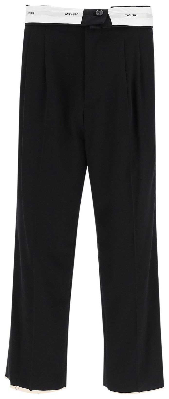 Ambush Wide Leg Wool Trouser Black