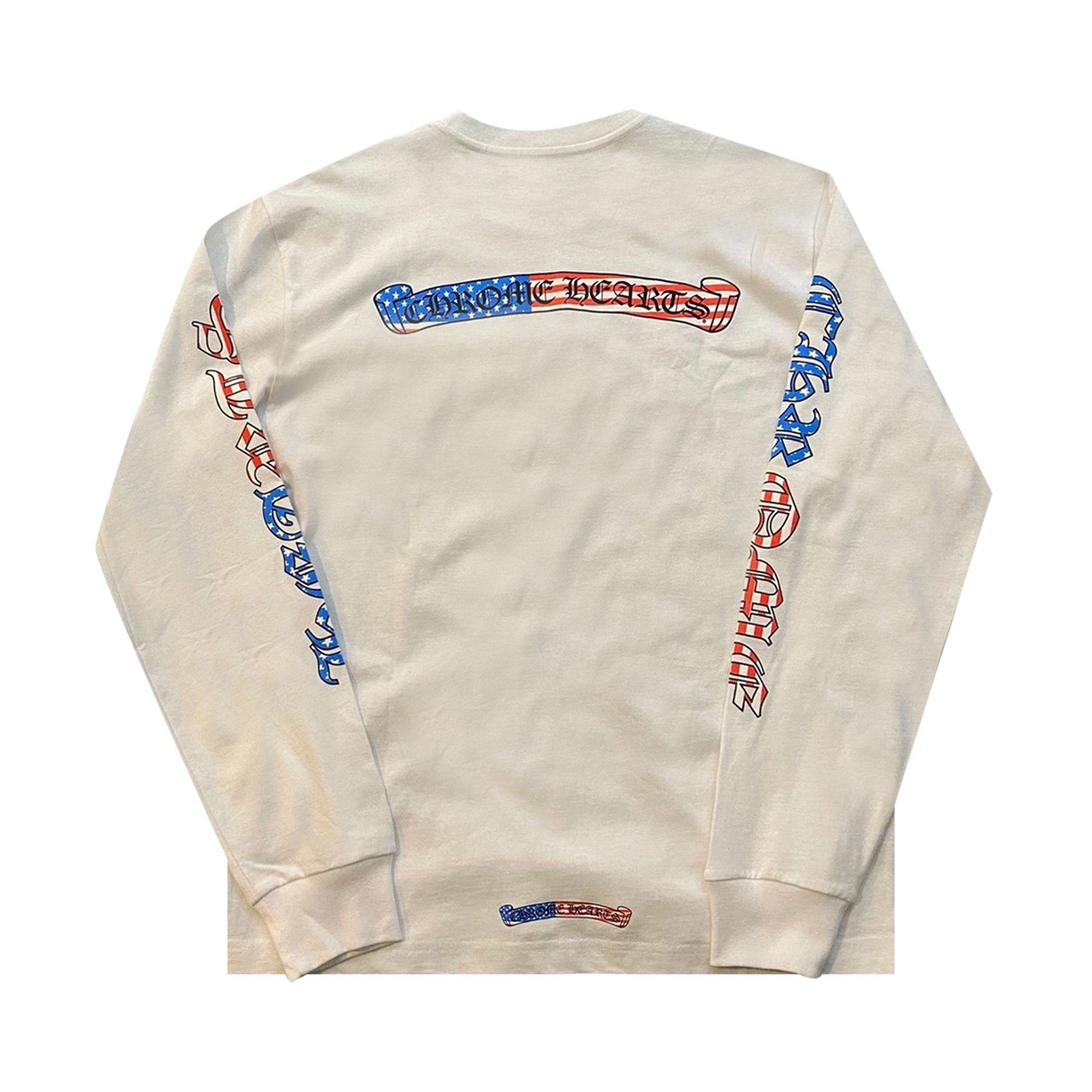 限定 コラボ【Chrome Hearts × Matty Boy】4th Of July Tshirt Buy Chrome Hearts x Matty Boy 4th Of July Long-Sleeve 'White