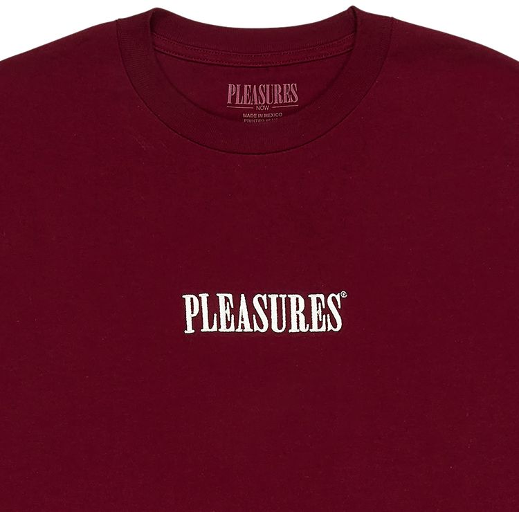 Pleasures Core Embroidered Long Sleeve Burgundy