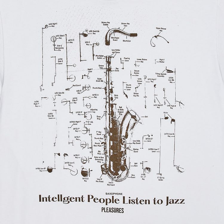 Pleasures Saxophone T Shirt White