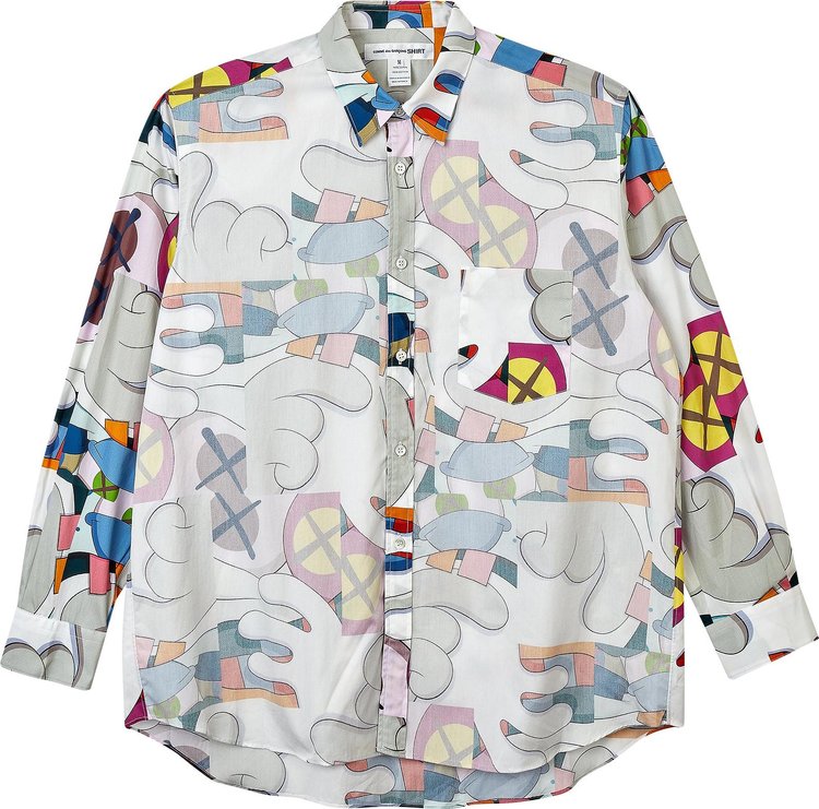 Comme des Garçons SHIRT x KAWS Classic Reserved Printed Shirt Print I 'Multicolor/Grey'
