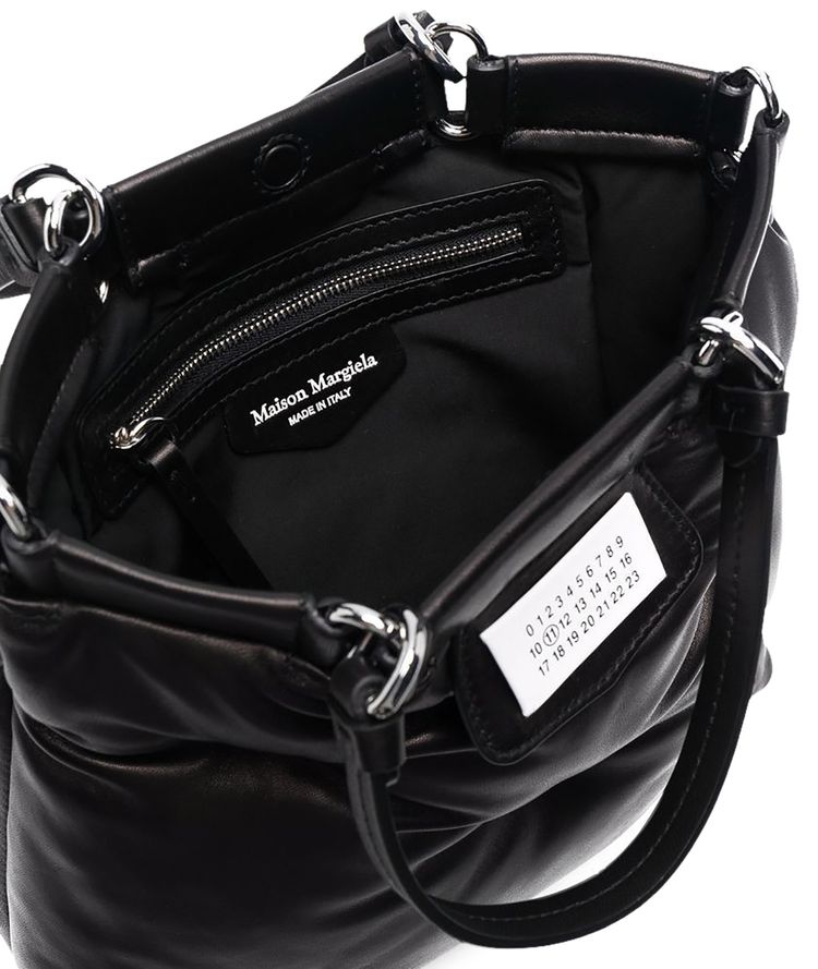 Maison Margiela Glam Slam Top Handle Bag With Crossbody Strap Black