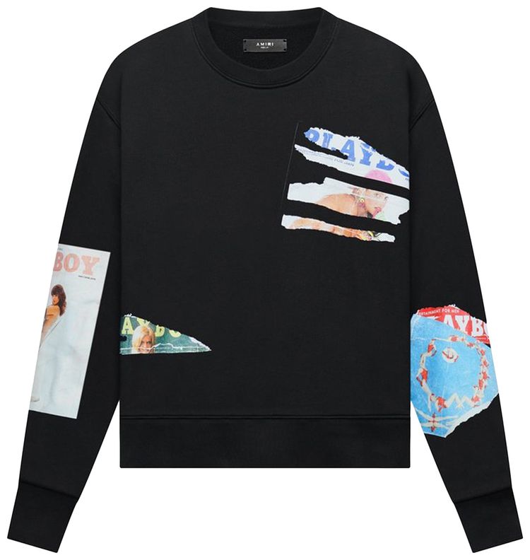 Amiri Playboy Magazine Crewneck Black