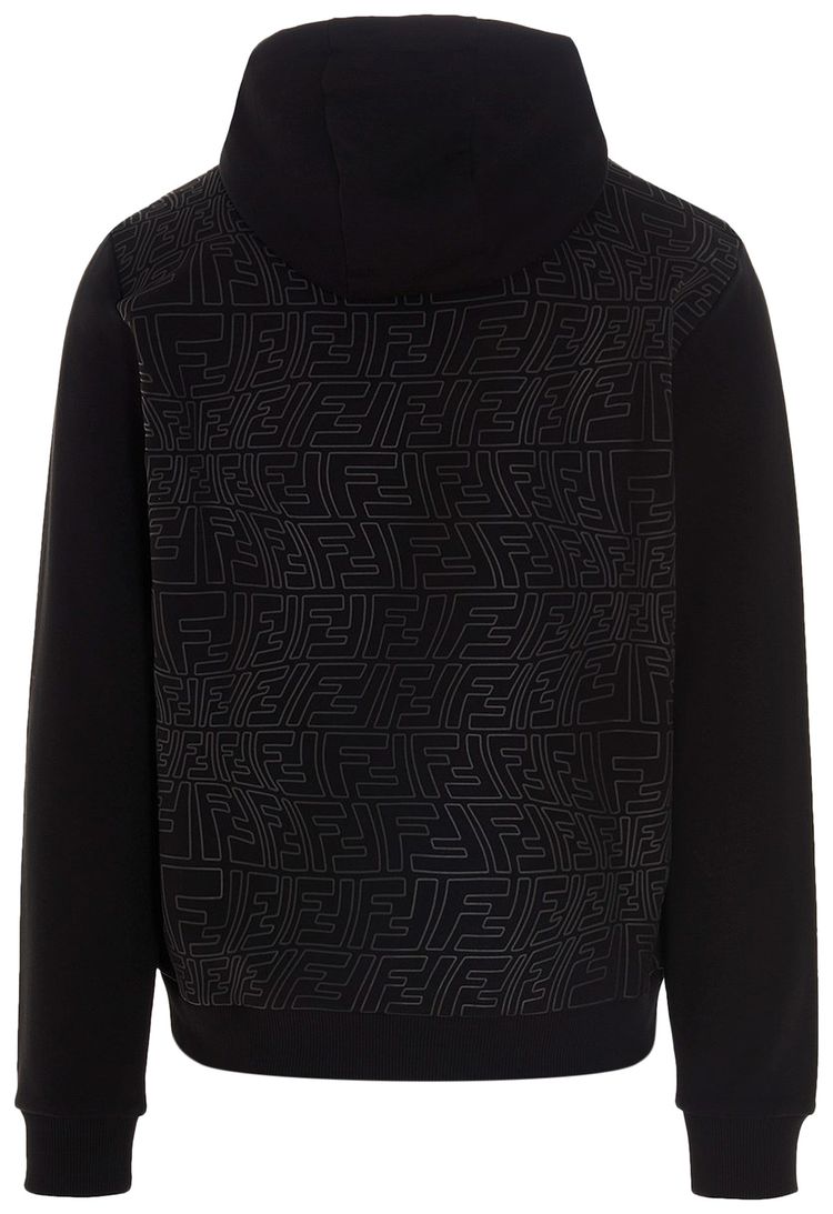 Fendi x Sarah Coleman Rubber Print Fisheye Ff Logo Hoodie Black