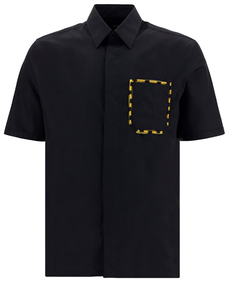 Fendi Short Sleeve Over Shirt With Pocket Detail Black