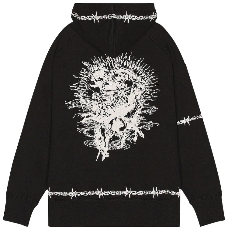Givenchy Barbed Eagle Oversized Fit Hoodie Black