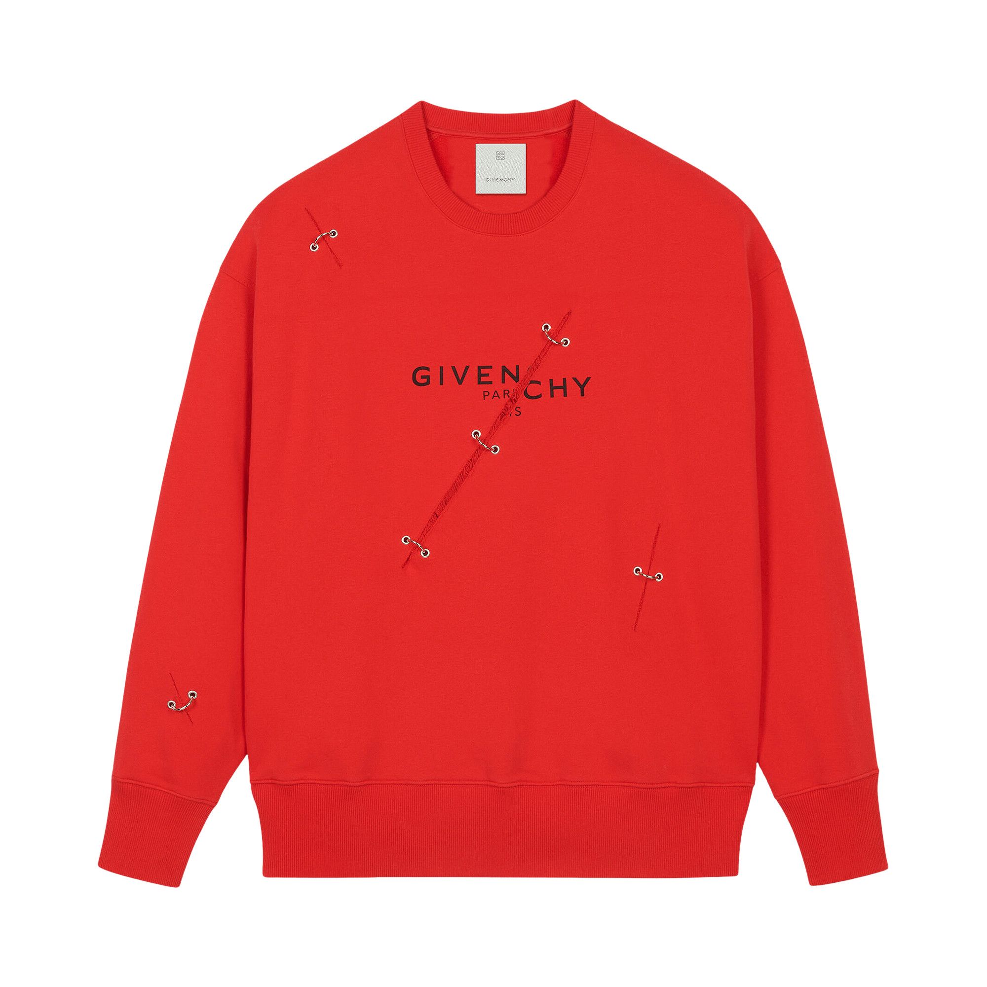 Givenchy Trompe Loeil Ring Sweater Red