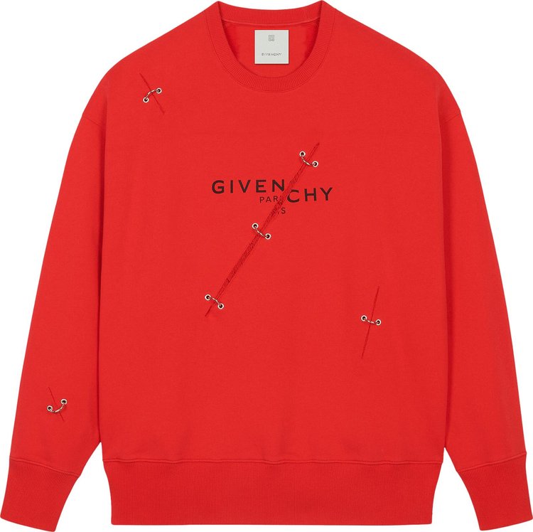 Givenchy Trompe Loeil Ring Sweater 'Red'