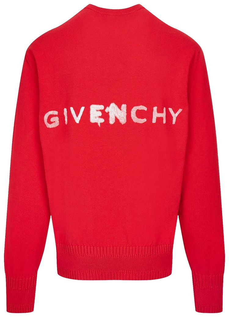 Givenchy Reaper Printed Crewneck Red