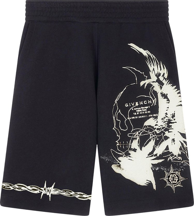 Givenchy Barbed Boxy Fit Shorts 'Black'