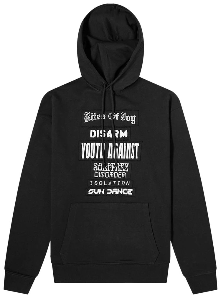 Raf Simons Regular Fit Rites Of Joy Hoodie Black
