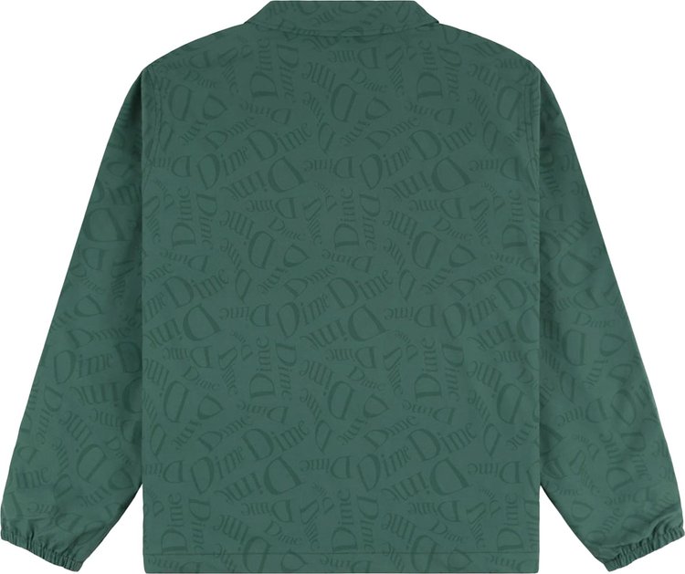 Dime Allover Coach Jacket Dark Green