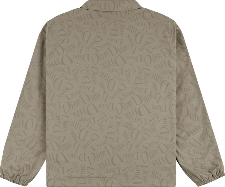 Dime Allover Coach Jacket Tan