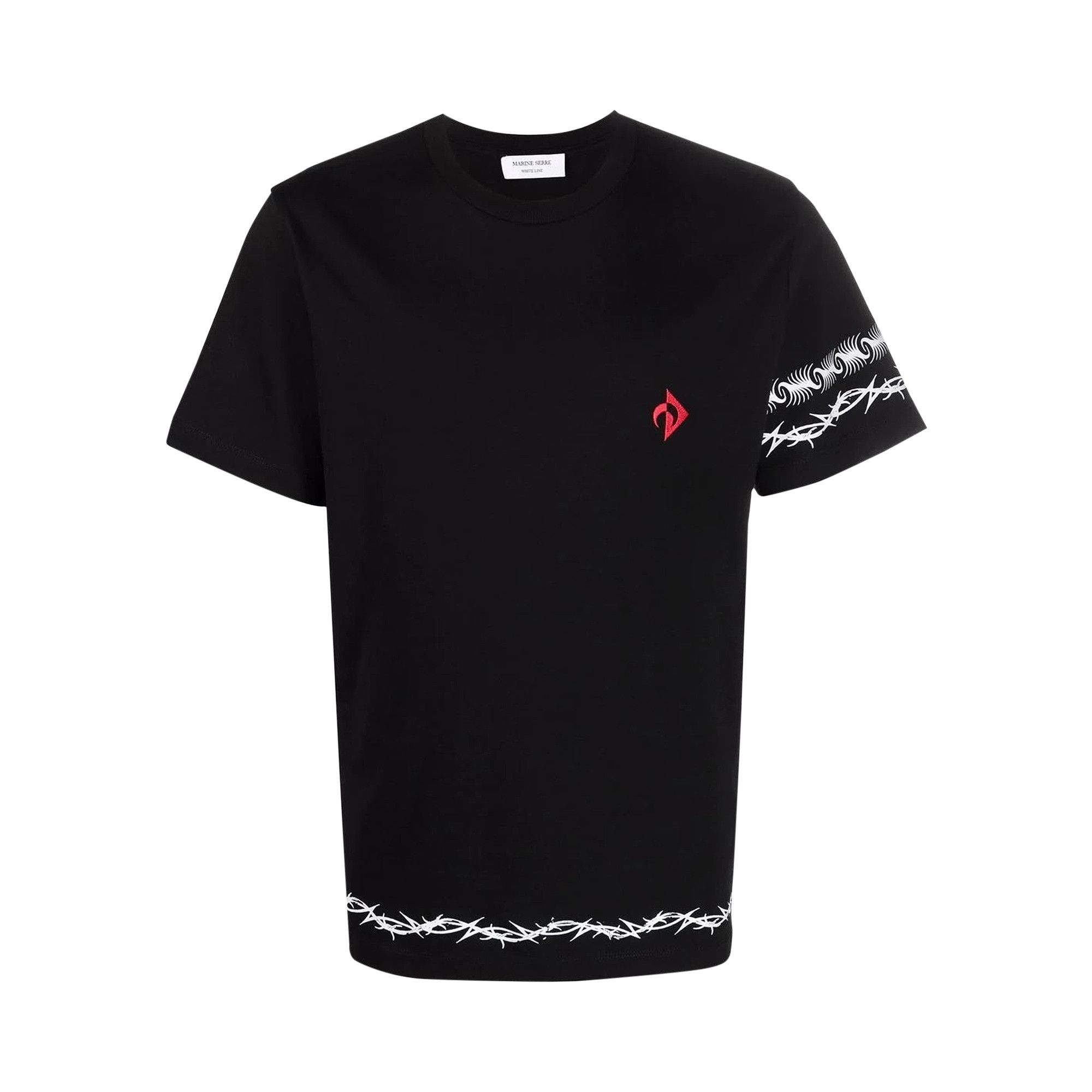 Buy Marine Serre Tribals Large Fit T-Shirt 'Black' - T129FW21M