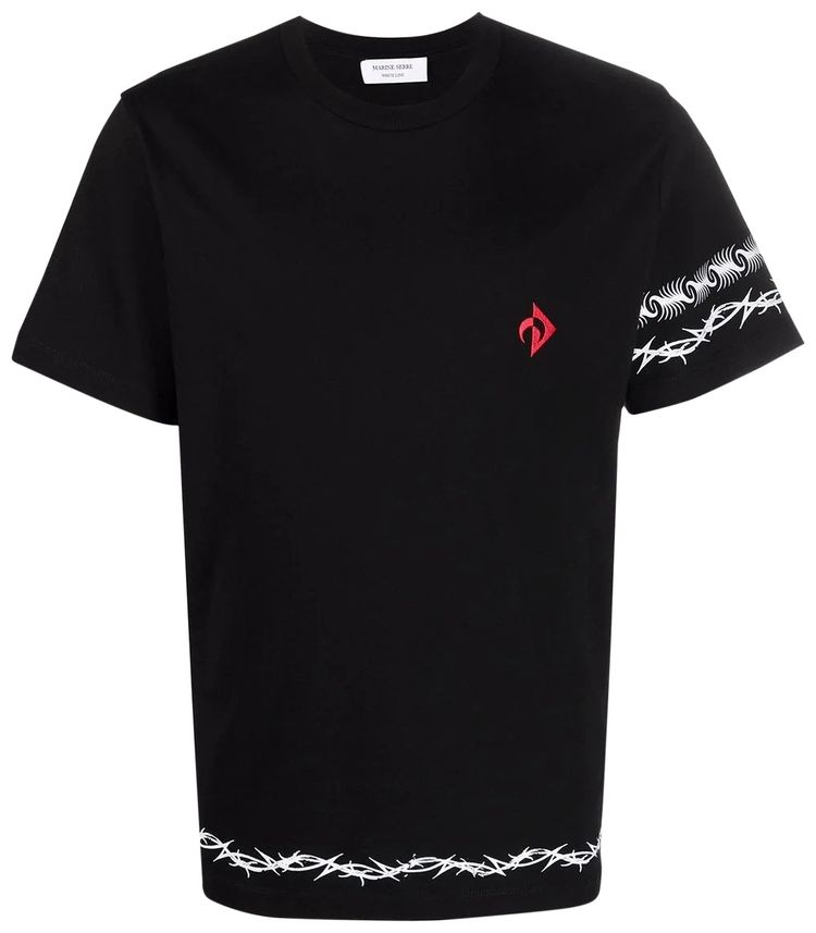 Marine Serre Tribals Large Fit T Shirt Black