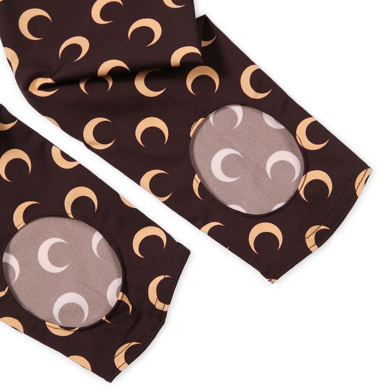 Marine Serre Recycled Fuseaux Moon Leggings Tan