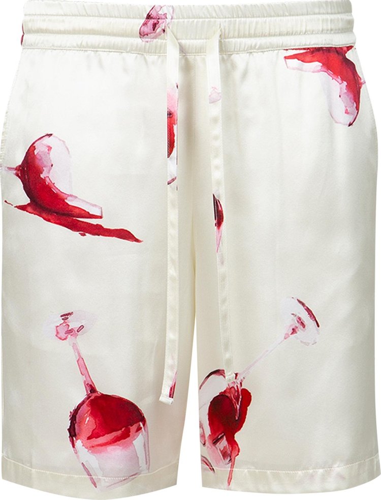 Nahmias Fine Wine Silk Shorts 'Ivory'