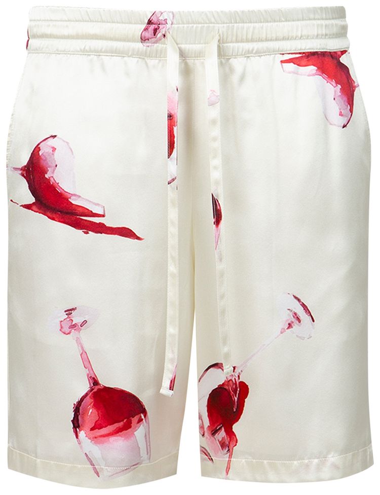 Nahmias Fine Wine Silk Shorts Ivory