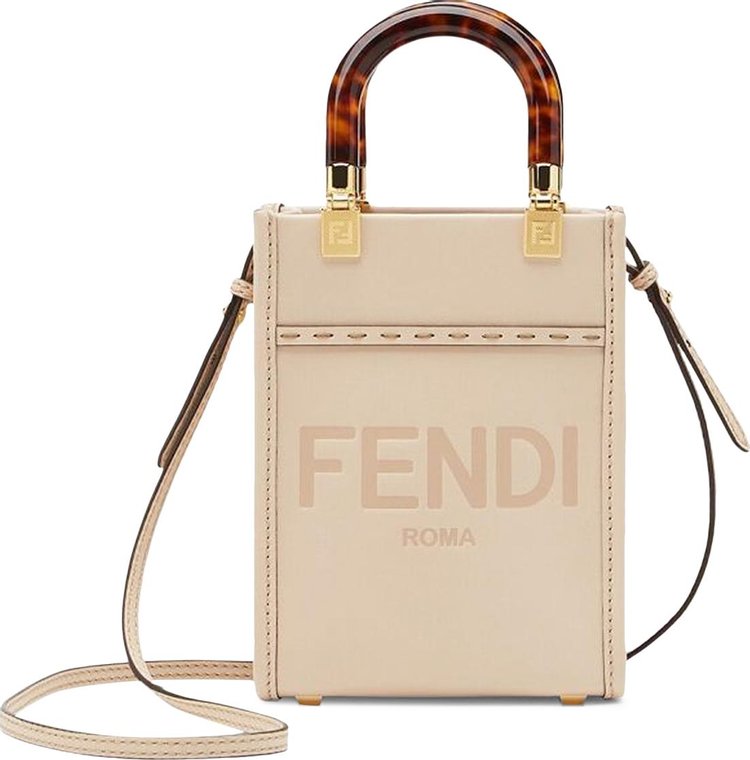 Fendi Mini Sunshine Shopper Bag 'Poudre/Oro'