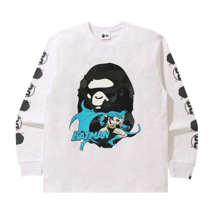 BAPE x DC Batman Long Sleeve Tee White