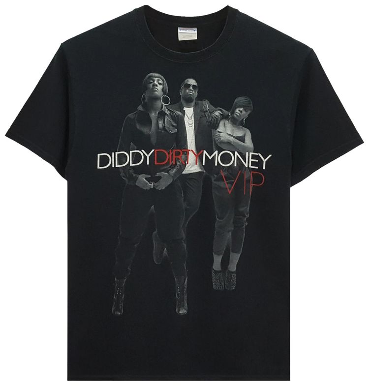 Vintage Diddy Dirty Money Vip T Shirt Black