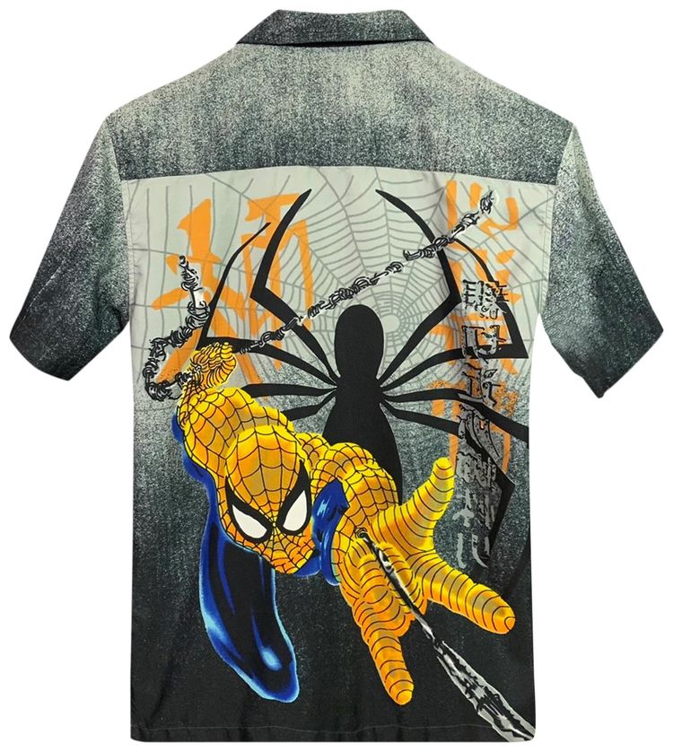 Vintage Spider Man Hawaiian Shirt Multicolor
