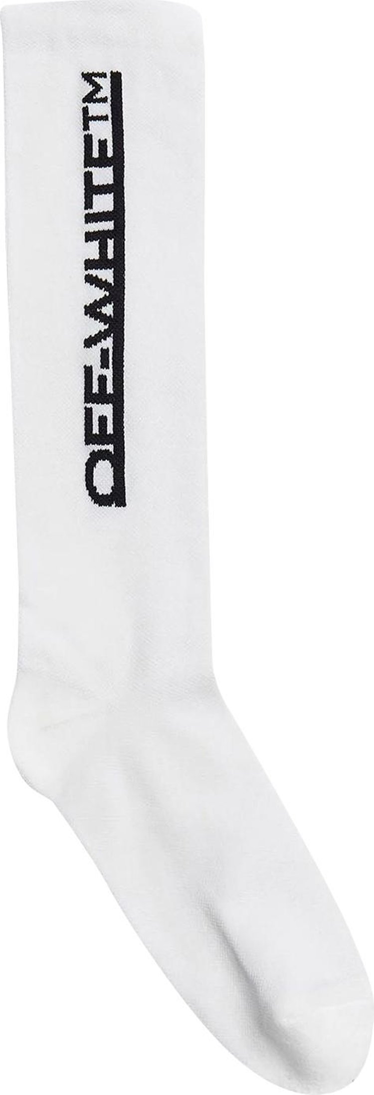 Off-White Logo Long Socks 'White/Black'