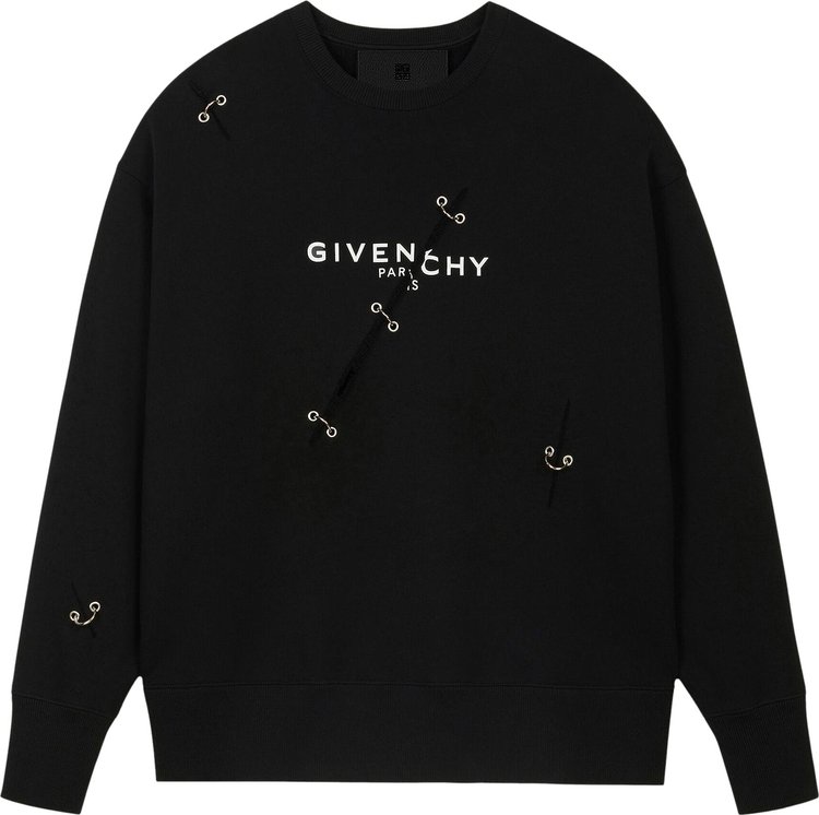 Givenchy Oversized Sweatshirt With Metal Details 'Black'