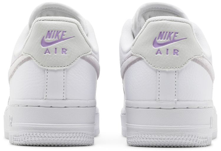 Nike Wmns Air Force 1 07 Essential Chenille Swoosh   White Lilac