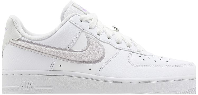 Nike Wmns Air Force 1 07 Essential Chenille Swoosh   White Lilac