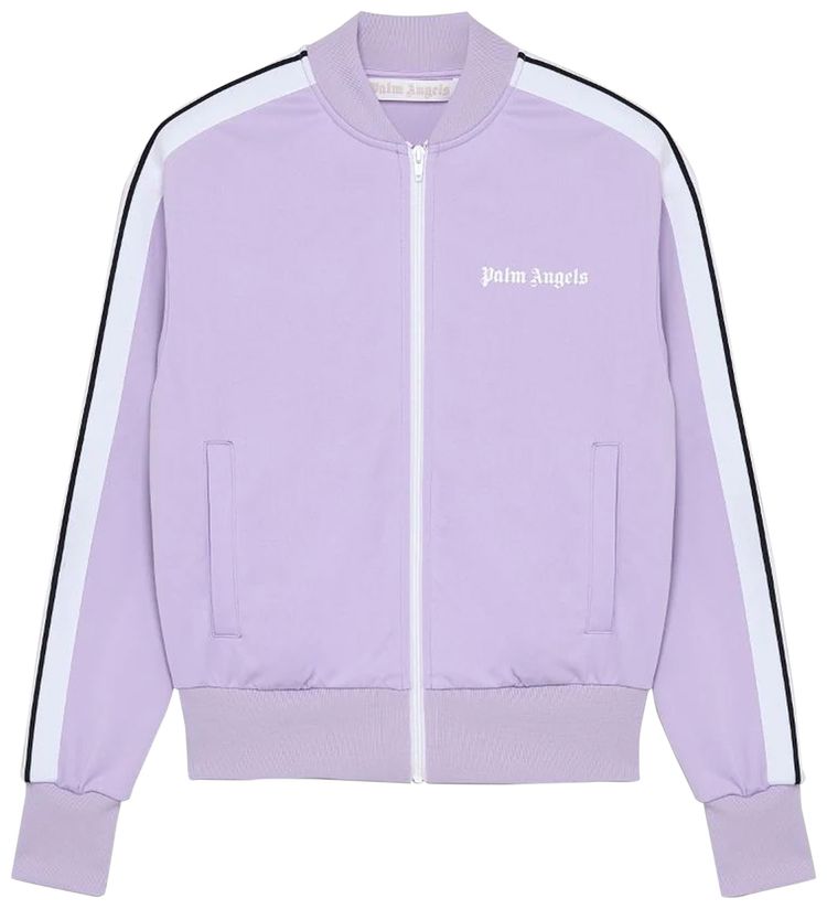 Palm Angels Bomber Track Jacket LilacWhite