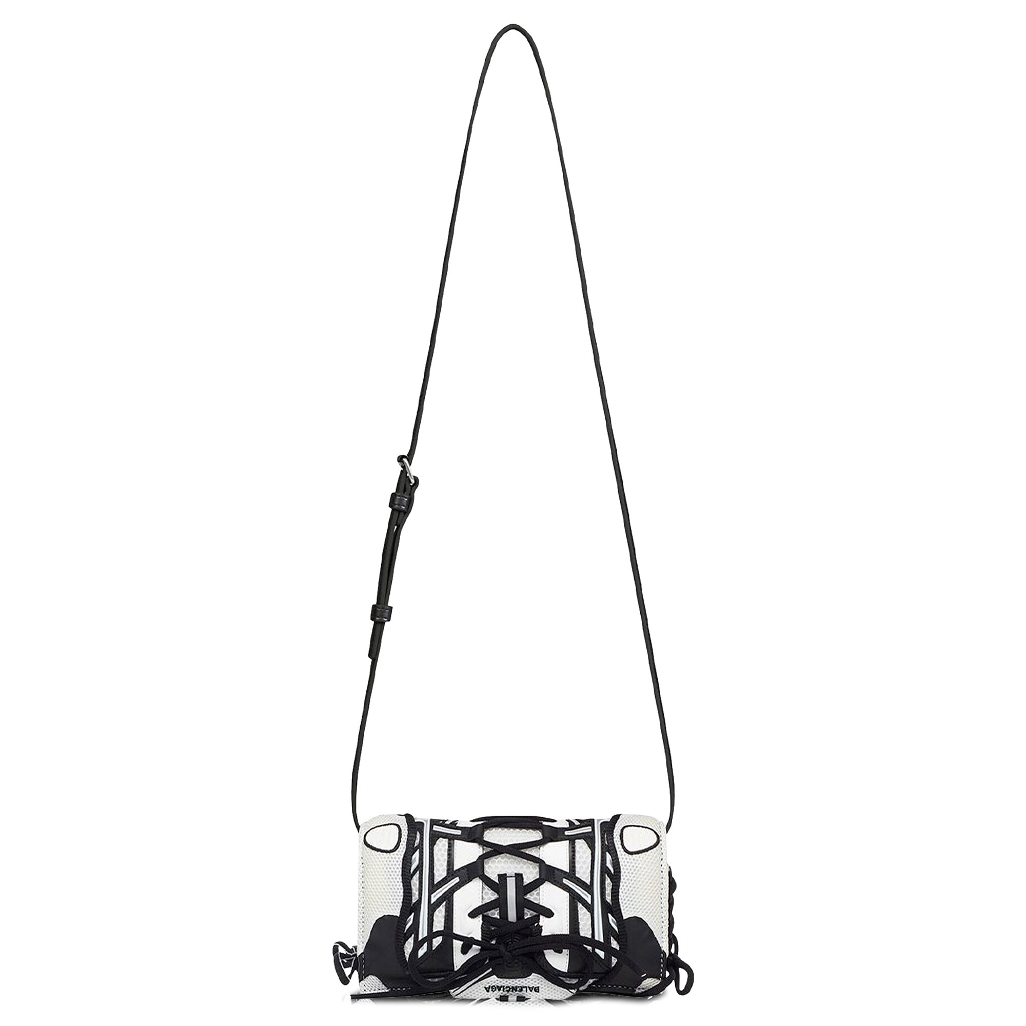 Balenciaga Sneakerhead Phone Holder Strap Bag 'Black/White' | GOAT