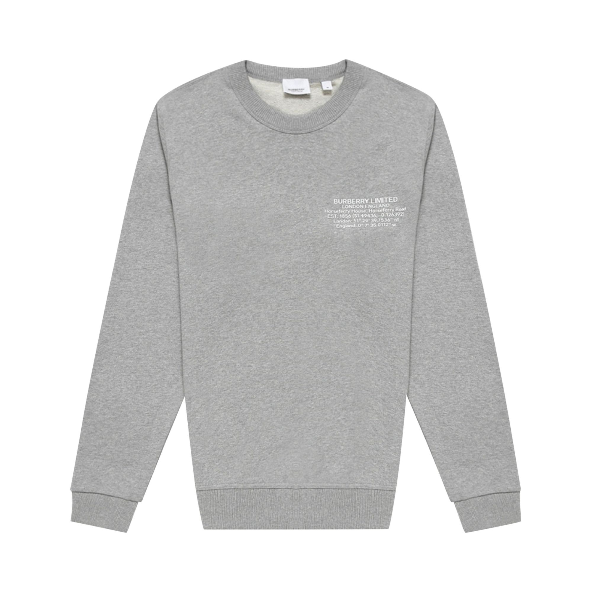 Buy Burberry Angelo Crewneck 'Pale Grey Melange' - 8042752