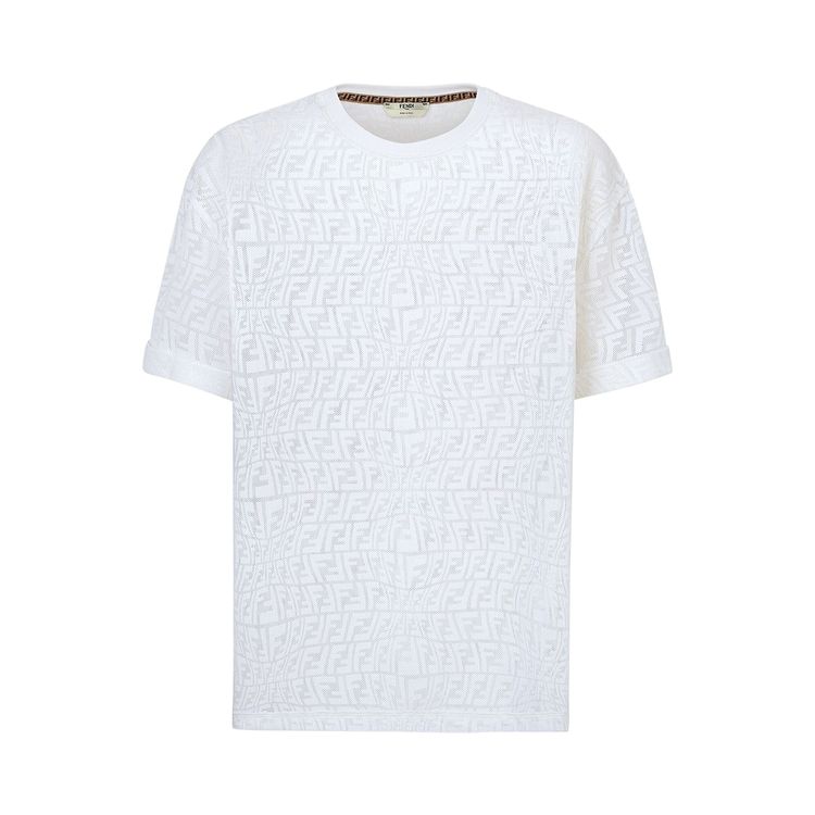 Fendi x Sarah Coleman Fisheye Mesh Logo T Shirt White