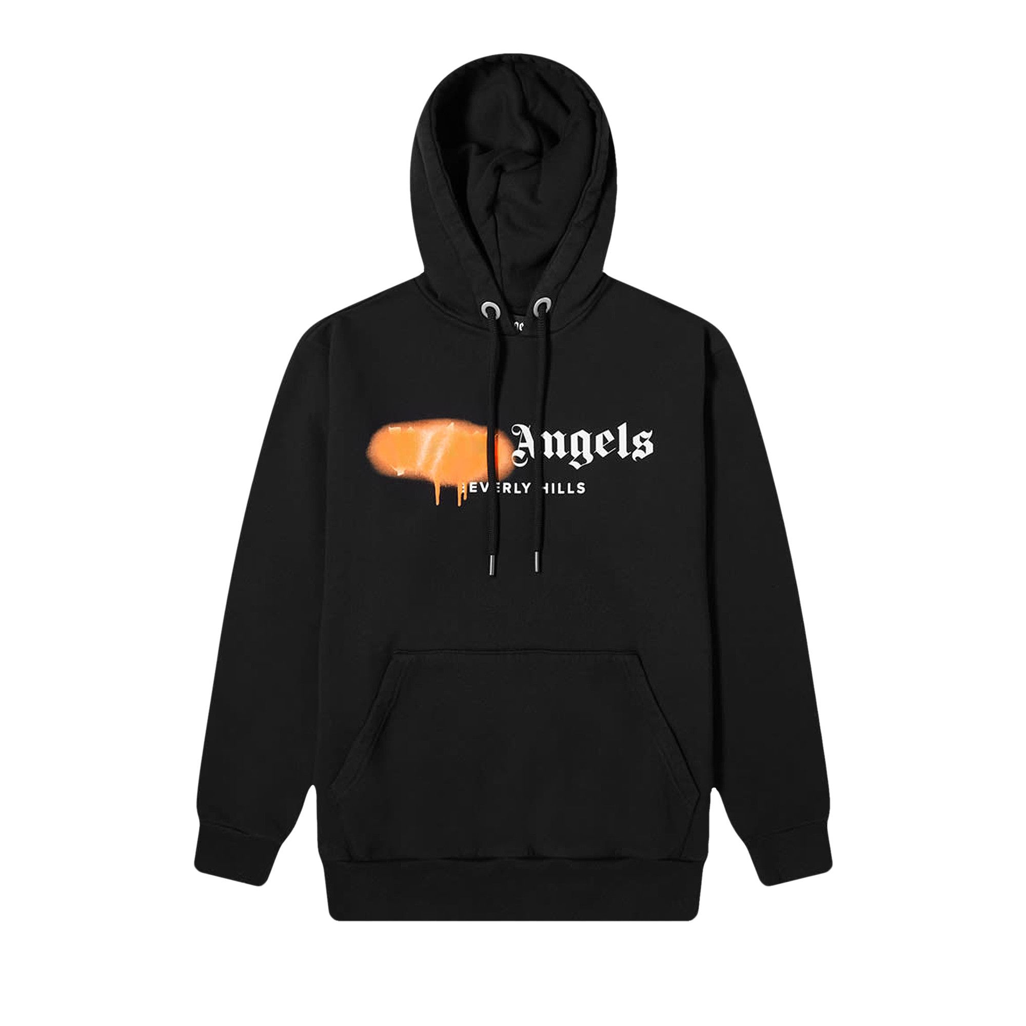 Buy Palm Angels Beverly Hills Sprayed Hoodie Black Orange