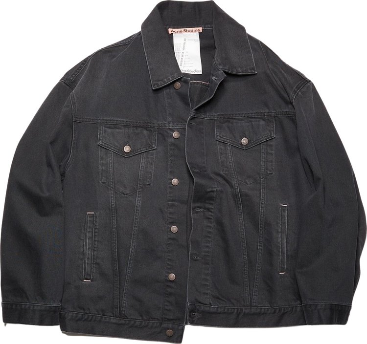 Buy Acne Studios Oversized-Fit Denim Jacket 'Washed Black' - C90079 ...