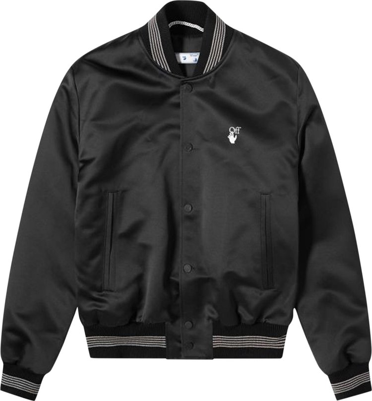 Buy Off-White Varsity Jacket 'Black/White' - OMEA267S21FAB0011001 | GOAT