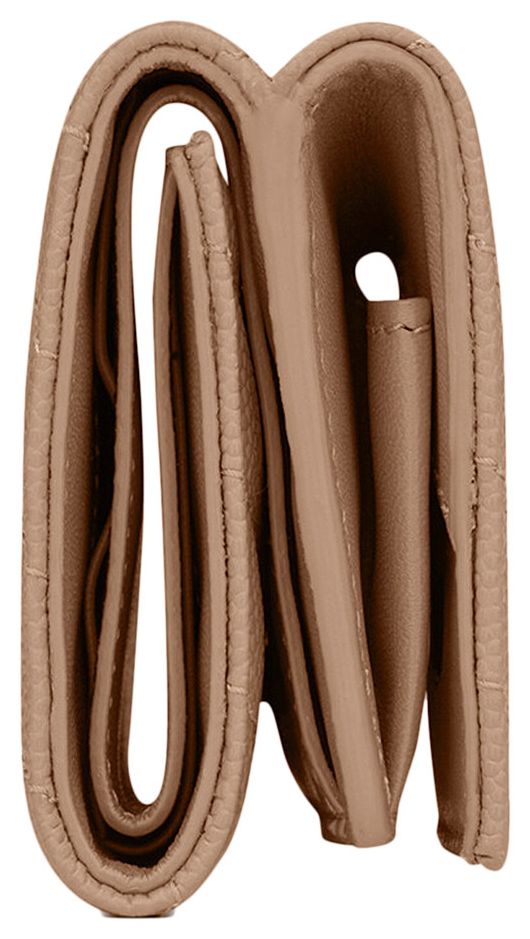 Saint Laurent Quilted Wallet Dark Beige