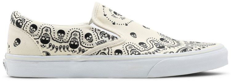 Vans Classic Slip On Bandana   Classic White