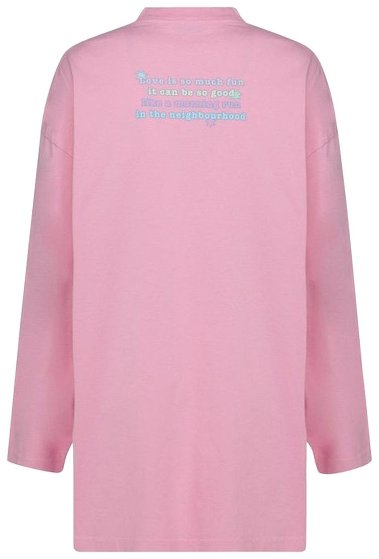 Balenciaga Teddy Bear Oversized T Shirt Pink