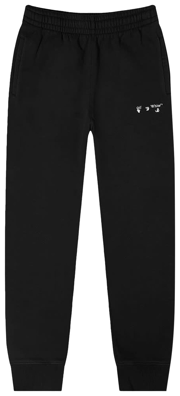 Off White Logo Cuffed Sweatpant BlackWhite