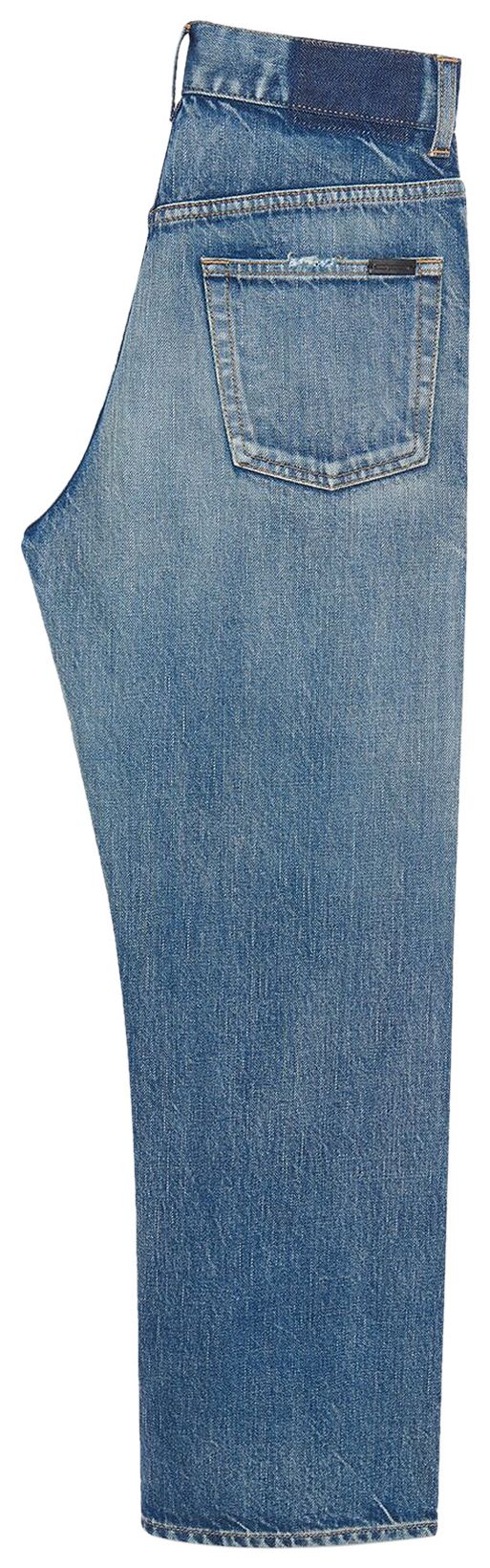 Saint Laurent 70s Cropped Denim Sandy Winter Blue