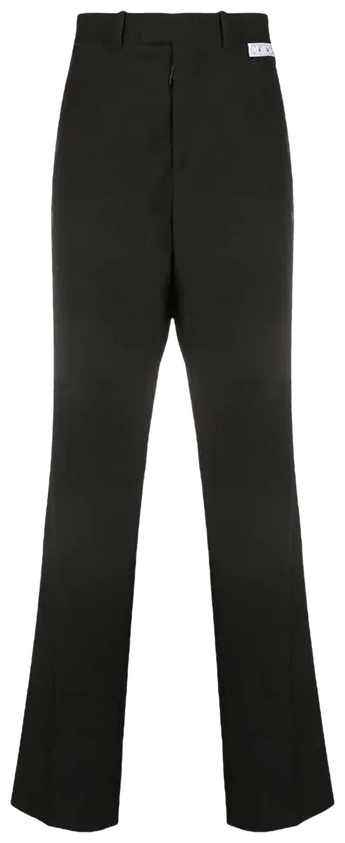 Off White Logo Patch Tailored Trousers Black