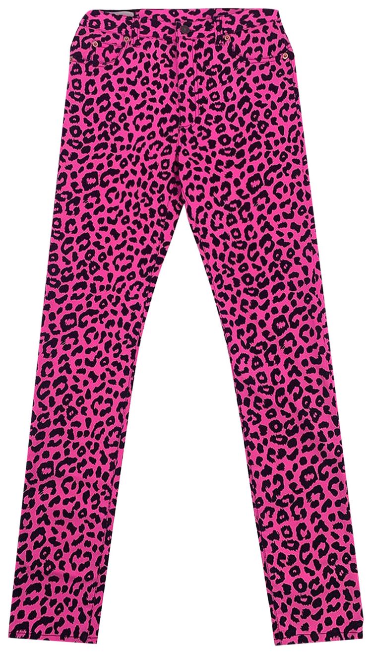 Gucci Leopard Print Skinny Pant PinkBlack