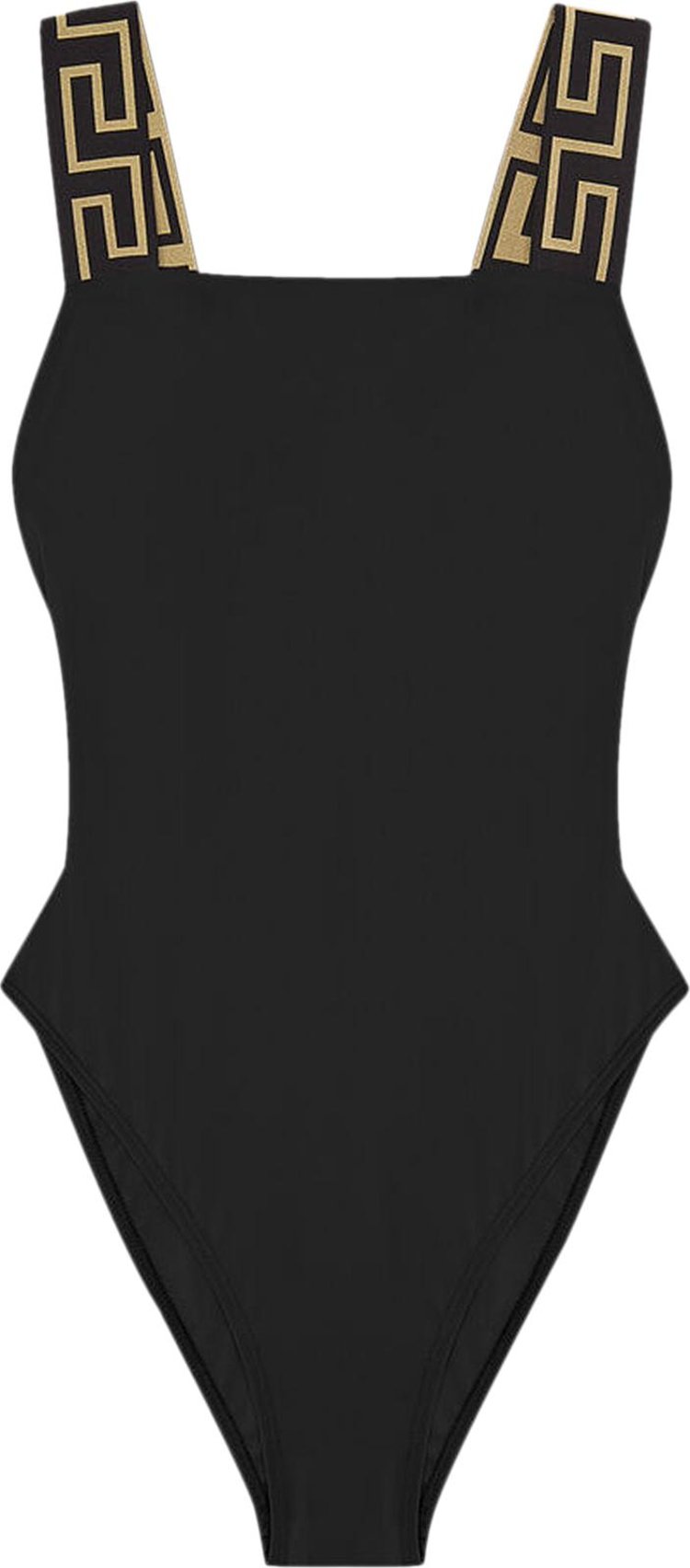 Versace Greca Border Print Swimsuit 'Black'