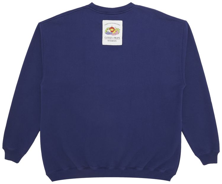 Vetements Cutest Of The Fruits Logo Sweatshirt Royal Blue